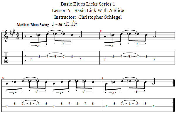 Guitar Lessons: Basic Lick With A Slide