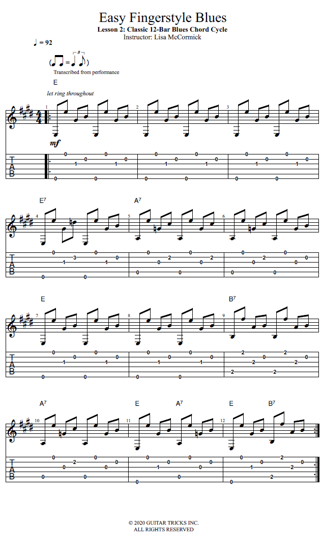 How to write a blues piece picture