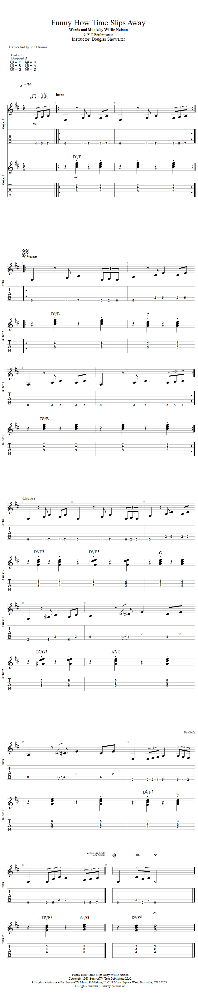 Guitar Lessons Funny How Time Slips Away Full Performance