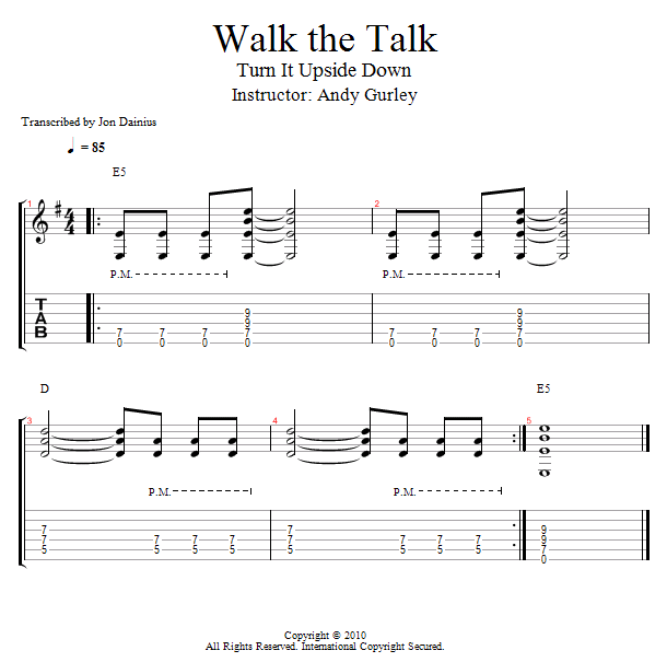 Guitar Lessons Turn It Upside Down