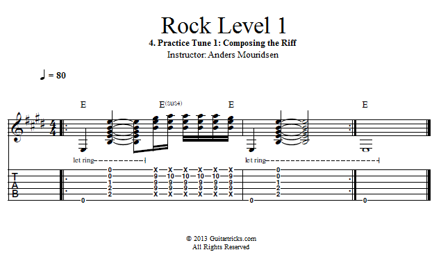 Guitar Lessons - Composing the Riff