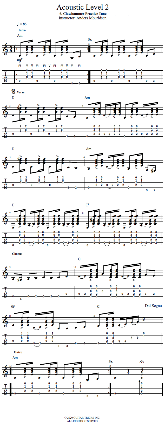 Guitar Lessons Clawhammer Practice Tune