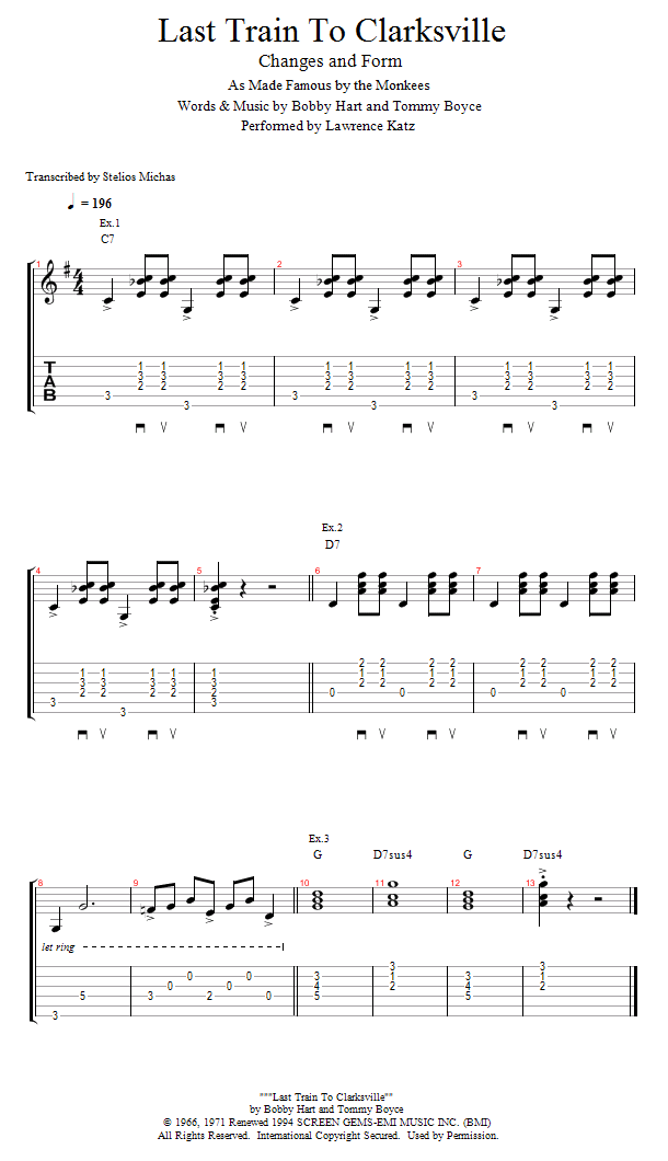 Guitar Lessons Last Train Changes and Form