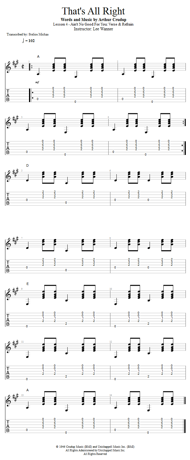 Guitar Lessons Ain t No Good For You Verse Refrain