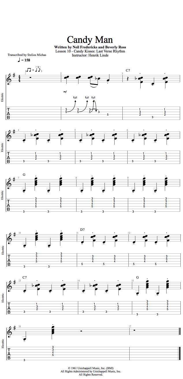 Guitar Lessons Candy Kisses Last Verse Rhythm
