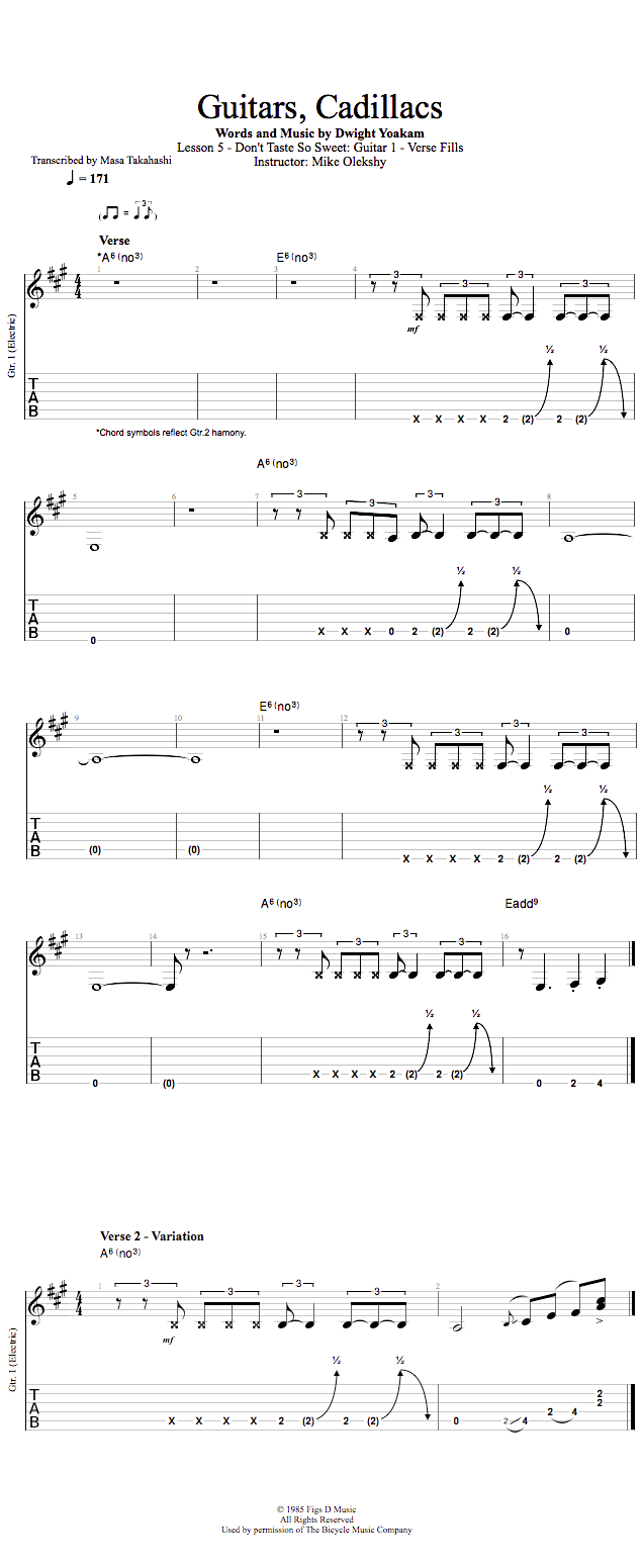 Guitar Lessons Another Lesson Verse Fills