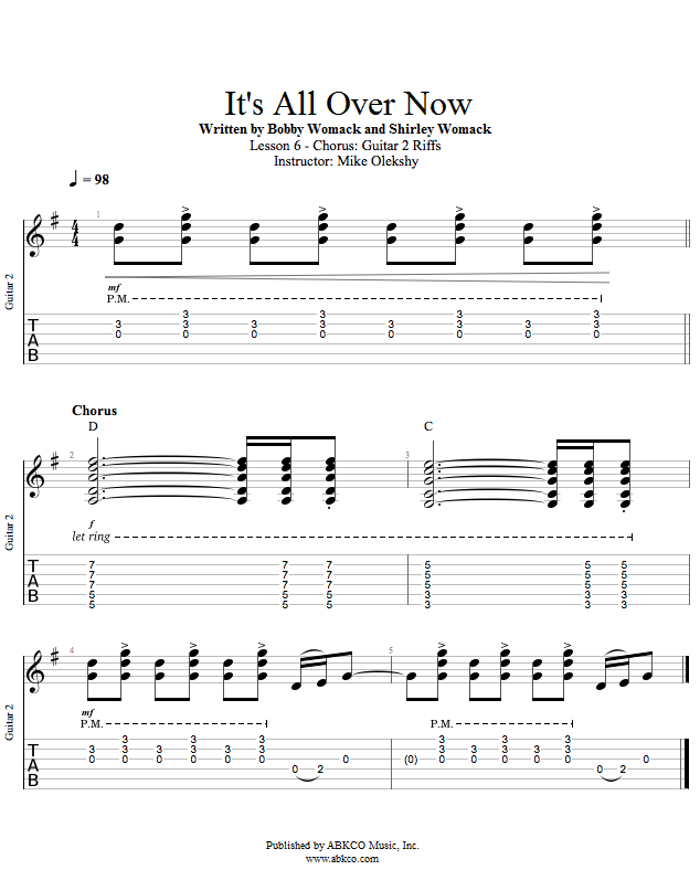 Guitar Lessons Chorus Guitar 2 Riffs