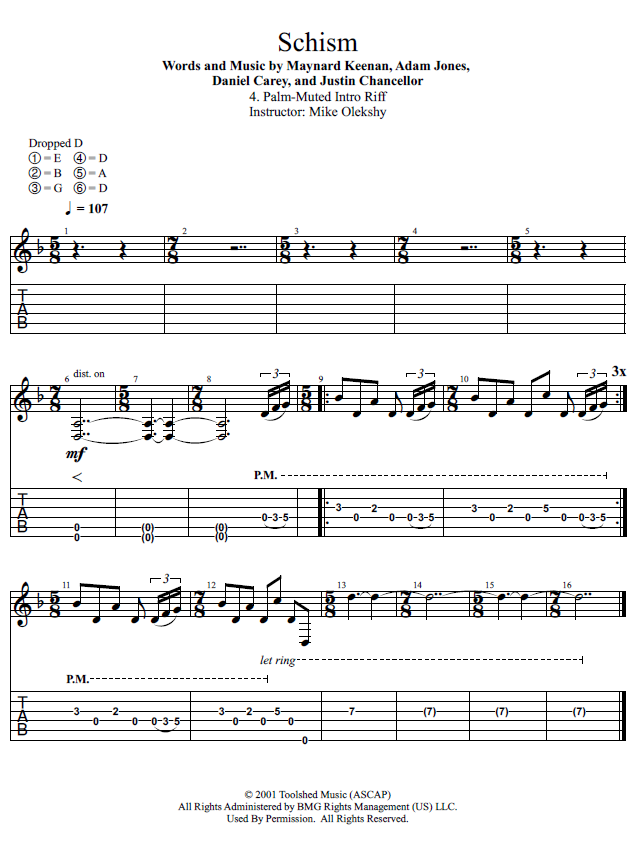 Guitar Lessons PalmMuted Intro Riff