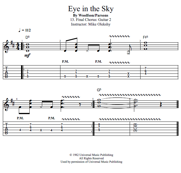 Guitar Lessons Final Chorus Guitar 2
