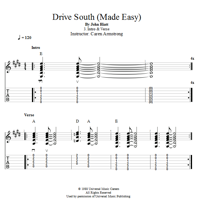 Guitar Lessons Intro & Verse