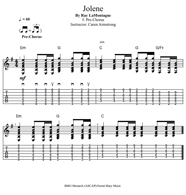 Guitar Lessons PreChorus