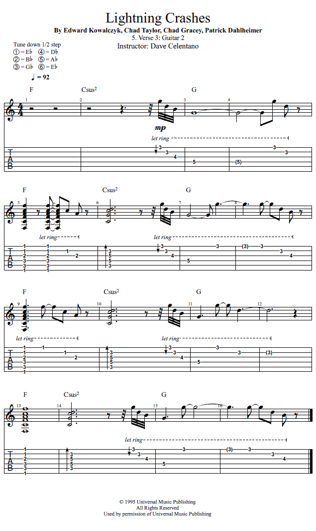 Guitar Lessons Verse 3 Guitar 2