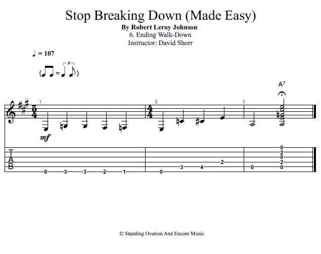 Guitar Lessons Ending WalkDown